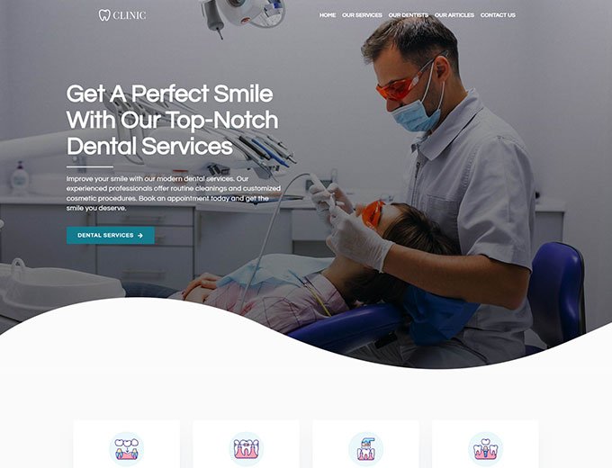 Dental Clinic — WordPress Veb-sayti Tibbiy Xizmatlarni Raqamli Ko‘rinishda Taqdim Etish Uchun